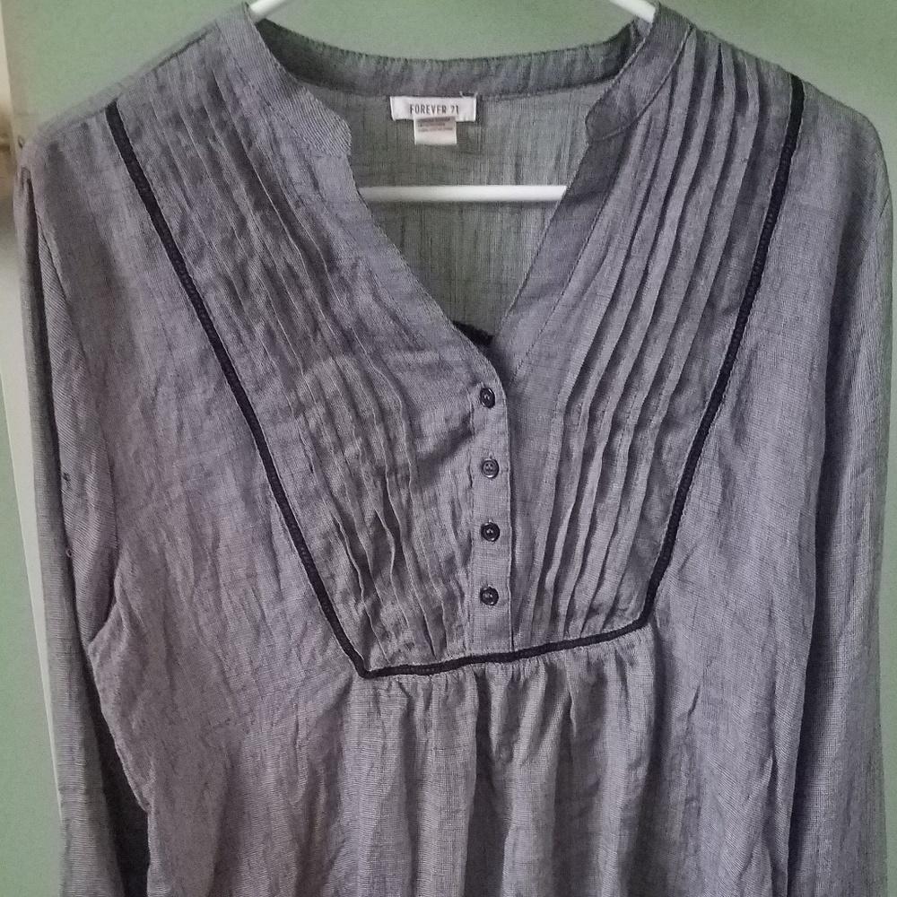 Forever 21 Blouse with Pleated Accent